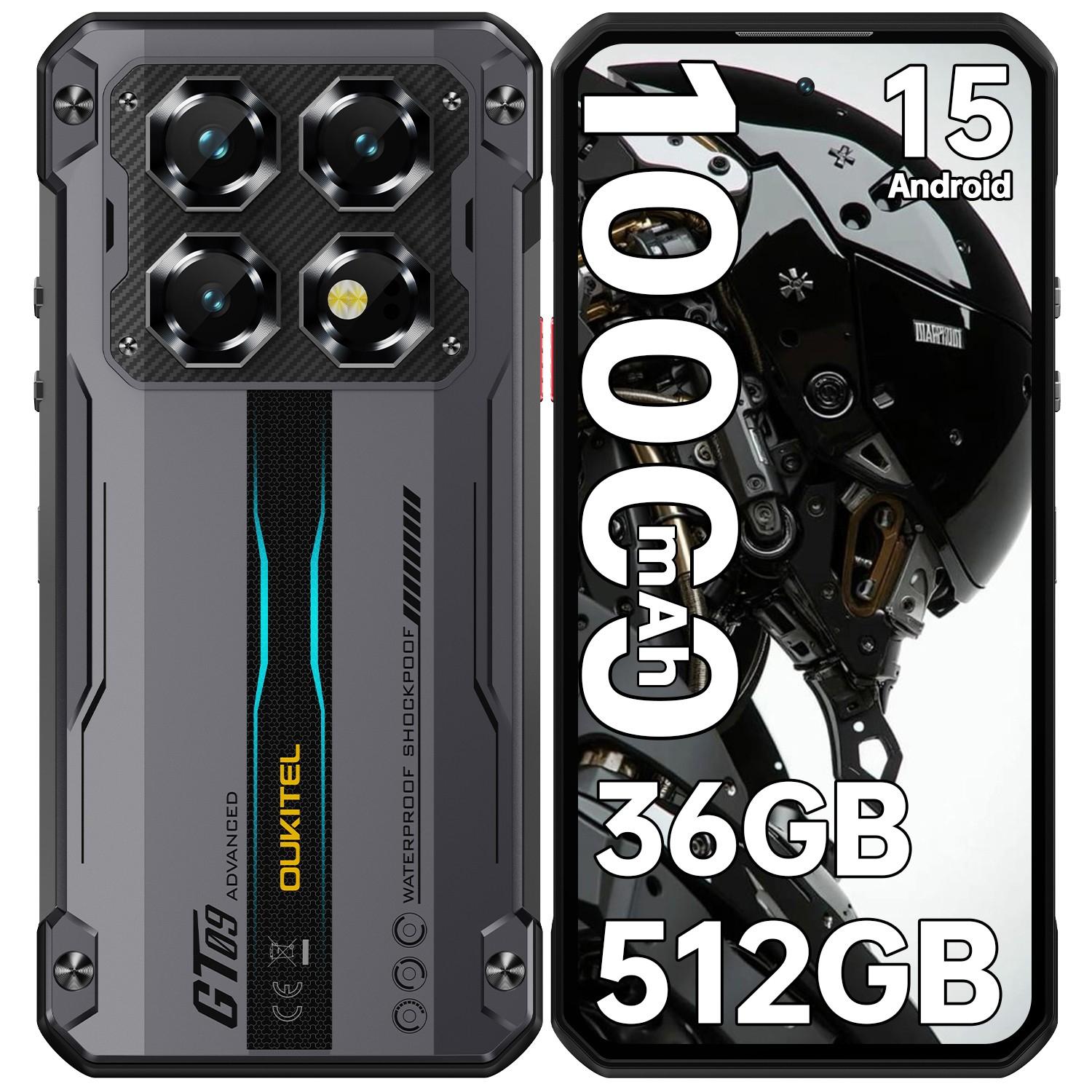 OUKITEL WP60 Outdoor Handy 5G - 36GB+512GB - 7.2" 120Hz 10000mAh 108MP Android 15 Outdoor Smartphone Ohne Vertrag NFC/OTG/GPS, Schwarz