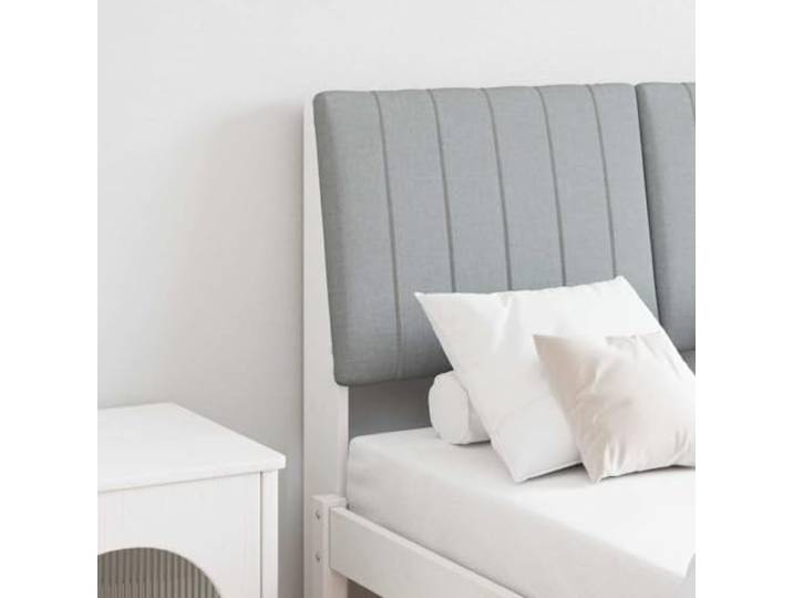 RJPLMFV Gepolstertes Kopfteil, hellgrau, 120 cm, massives Kiefernholz Schmutzabweisender Stoff, bequeme Schaumstoffpolsterung, modernes rechteckiges Design, einseitig bearbeitet
