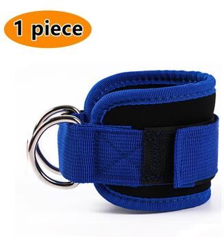 Inspire Daily Merch Premium Cable Ankle Straps For Leg & Glute Workouts Double D Ring Strength Training Cuffs dark Blue
