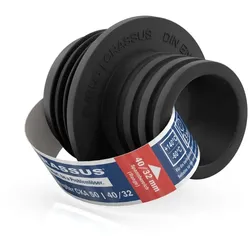 Crassus Kombiadapter CKA 50 / 40/32 (50mm auf 40 / 32mm), bis 0,5 bar, TPE