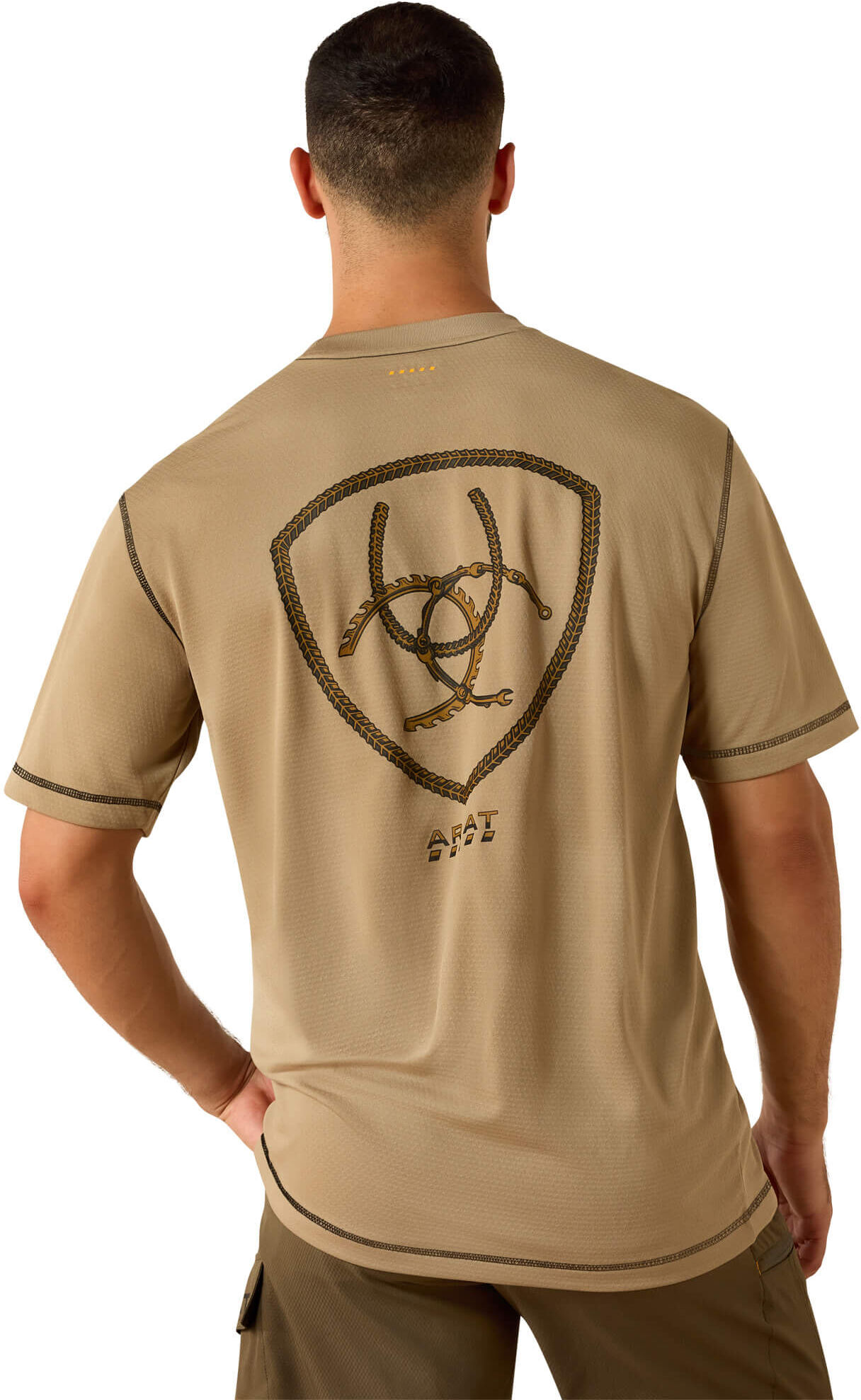 Men's Rebar Heat Fighter Tool T-Shirt in Greige, Size: 2XL by Ariat
