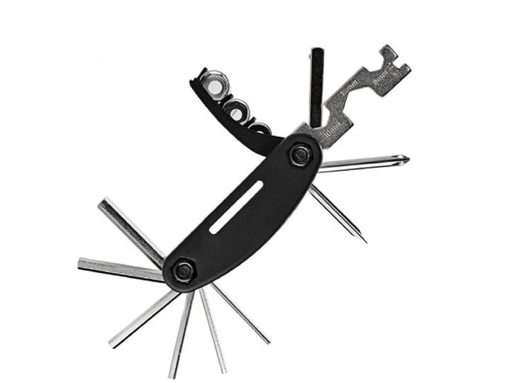 Multitool Fiets reparatie toolkit 12-delig - Voor Racefiets / Toerfiets / Mtb / Mountainbike - Vouwgereedschap fiets - Multifunctionele Fiets Reparatieset - Zakgereedschap Multi tool - Pocket tool fiets - Fiets montage - Decopatent