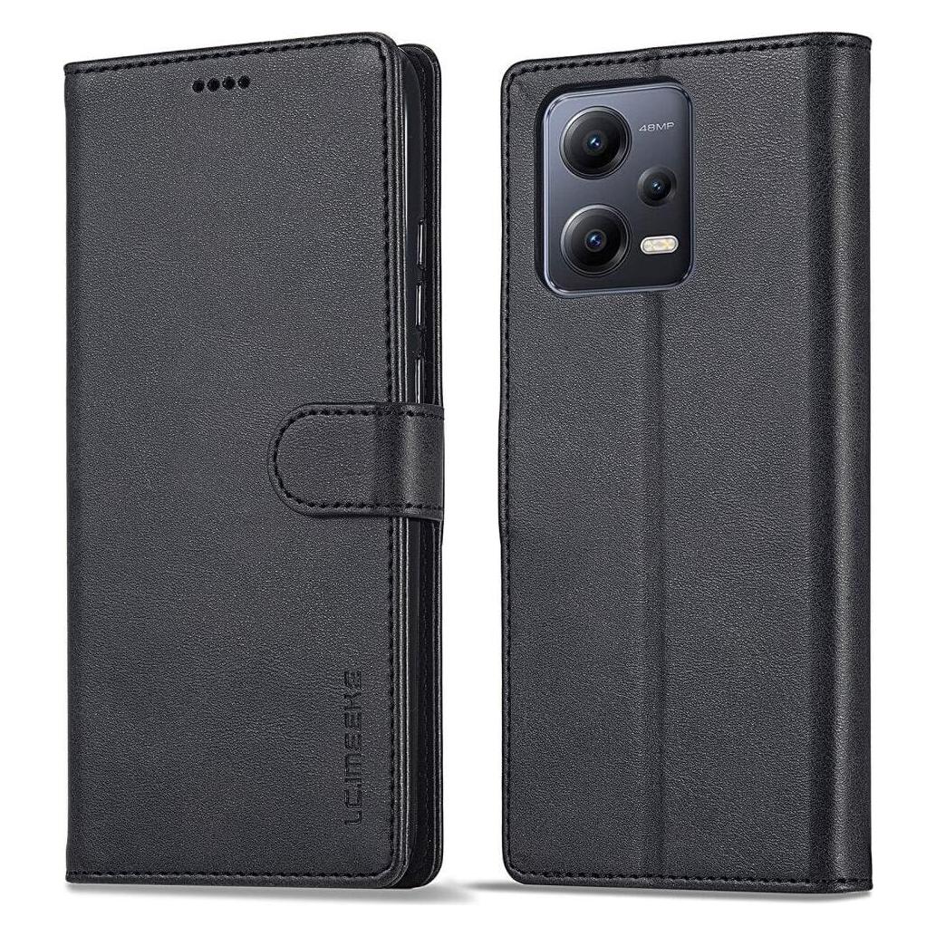 LC.Imeeke Xiaomi Poco X5 - Leder Etui Hülle schwarz (Xiaomi Poco X5) (660129219A)