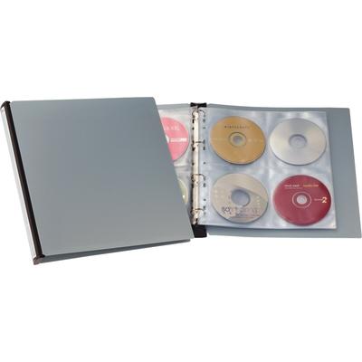 Durable CD/DVD-Ringbuch für 96 CDs schwarz/silber Packung mit 5 Stück