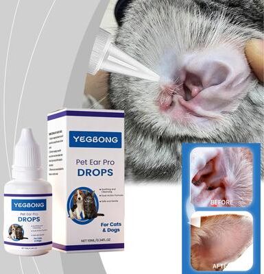 Happy Pet Pantry Pet Ear Pro Drops For Dogs & Cats Ear Wax Cleaner, Odor & Itch Relief Ear Care Solution Pet Ear Pro Drops For Dogs & Cats Ear Wax Cleaner, Odor & Itch Relief Ear Care Solution