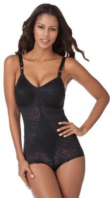 Plus Size Women's Extra Firm Control Body Briefer by Rago in Black (Size 34 B) Shaper