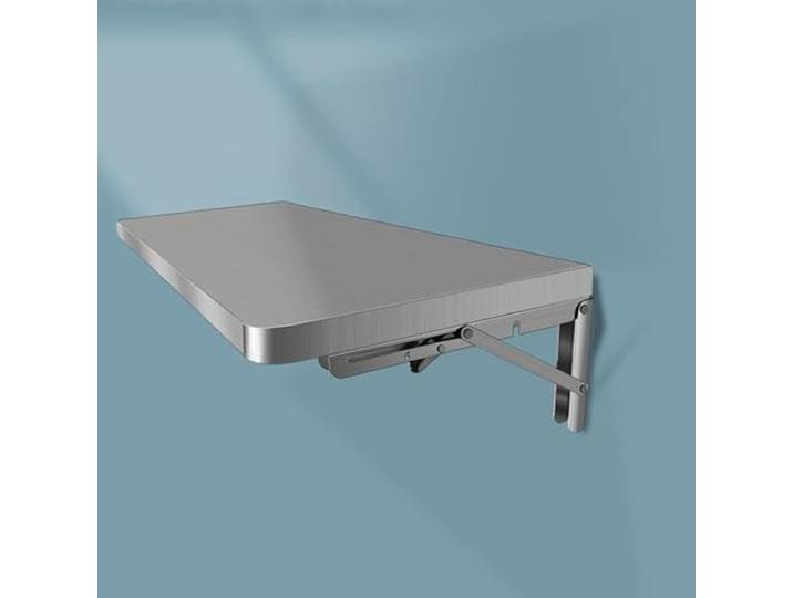 sdgDXFsr Wandklapptisch, Edelstahl, herunterklappbarer Tisch(60x30cm/23.6x11.8 inches)