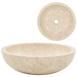 vidaXL Waschbecken 40x12 cm Marmor Creme