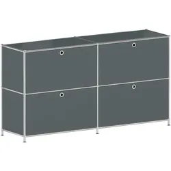 viasit Sideboard »System 4« - 4 geschlossene Fächer grau, 152.9x40.4 cm