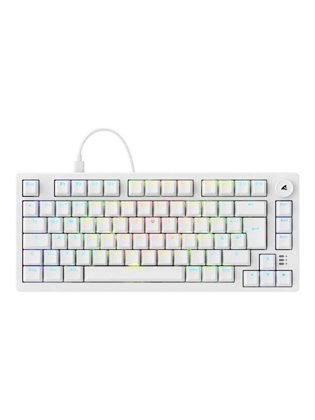 Sharkoon Skiller SGK25 - keyboard - 75% - QWERTZ - German - white Input Device - Tastatur - 75% - Deutsch - Weiss