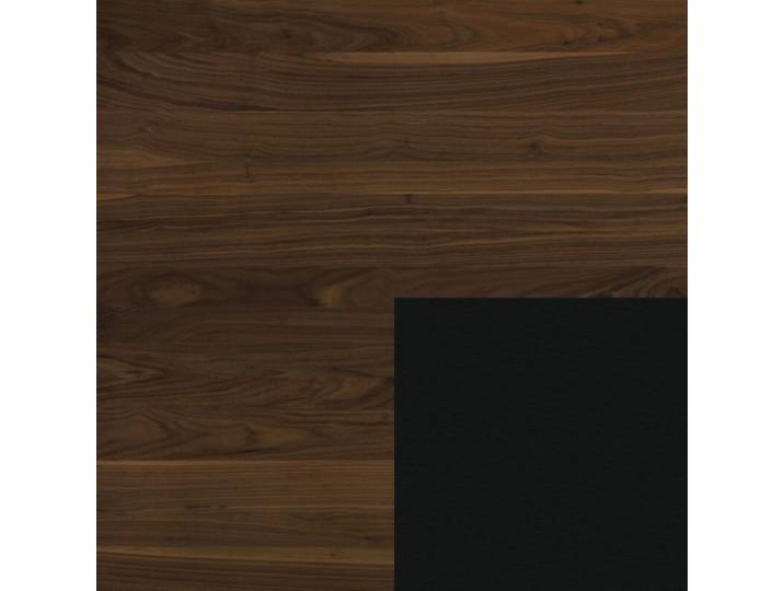 Willisau Prato Esstisch mit Tischplatte Holz - Nussbaum ohne Charaktermerkmale - Aluminium schwarz gebürstet - 220 Modern, Natur