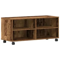 Helloshop26 - Moderner rechteckiger TV-Ständer mit vielseitigem Stauraum 90 x 35 x 40 cm braunes Holzwerkstoff