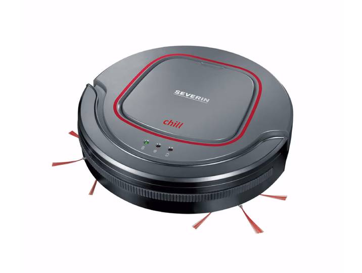 Severin RB7025 Roboterstaubsauger – Staubsauger Roboter/Saugroboter – anthrazit / rot