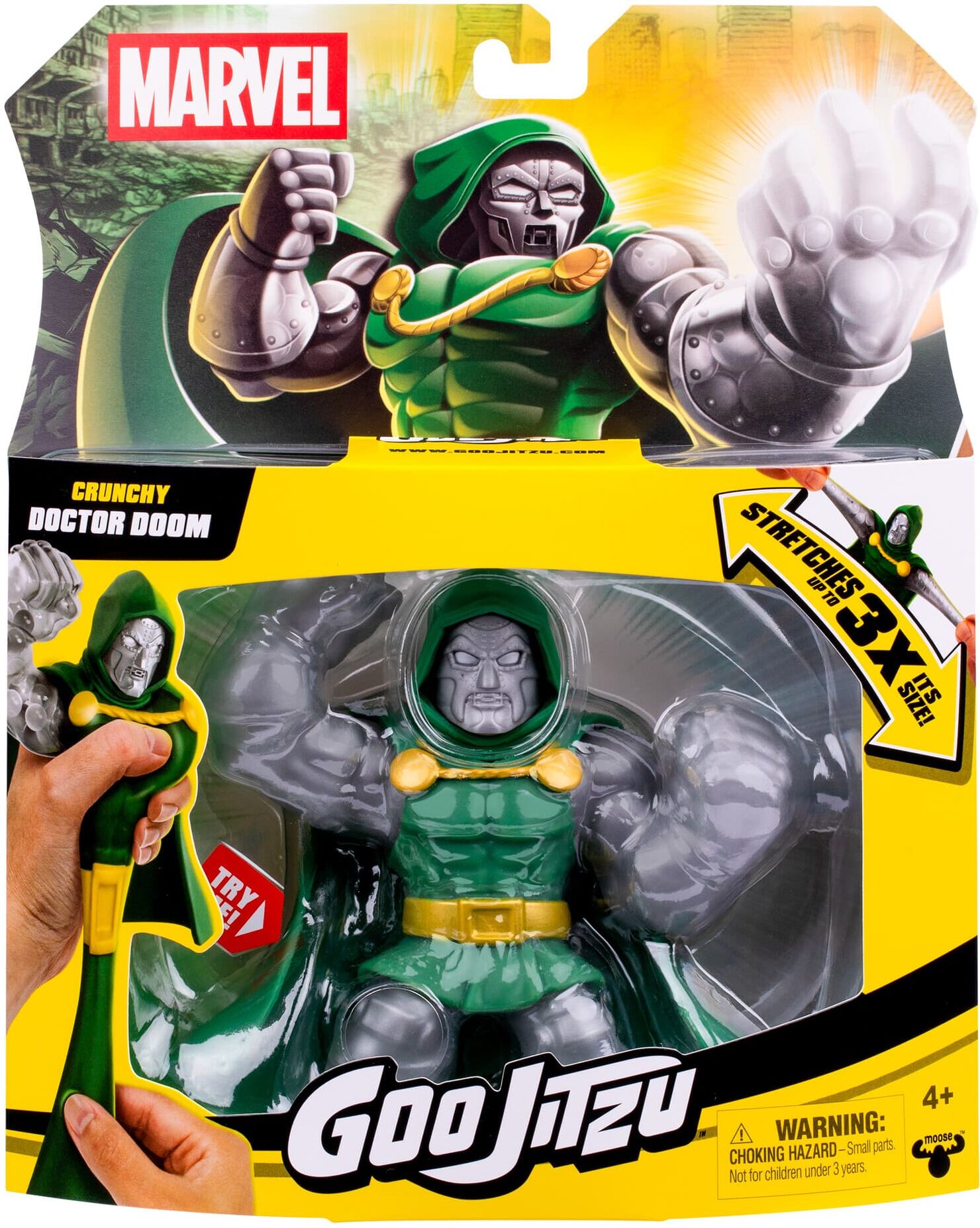 Character Options Heroes of Goo Jit Zu Marvel Avengers Doctor Doom Stretch Figure - 14cm Tall - Super-Stretchy Toy