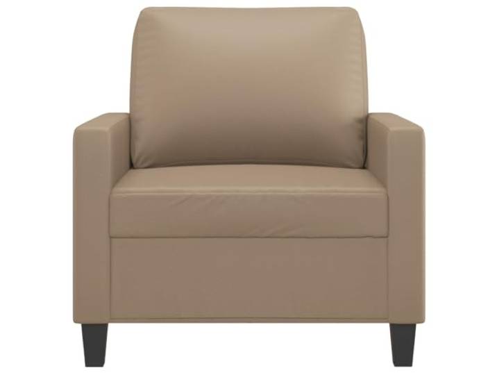 KTHLBRH Sessel Cappuccino 60 cm aus Kunstleder Gestell aus Metall, Polsterung aus Schaumstoff, maximale Belastung 110 kg, modernes Design