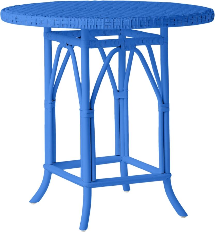 Kok Maison Table rotin laqué bleu grec Bleu 80x75x80cm