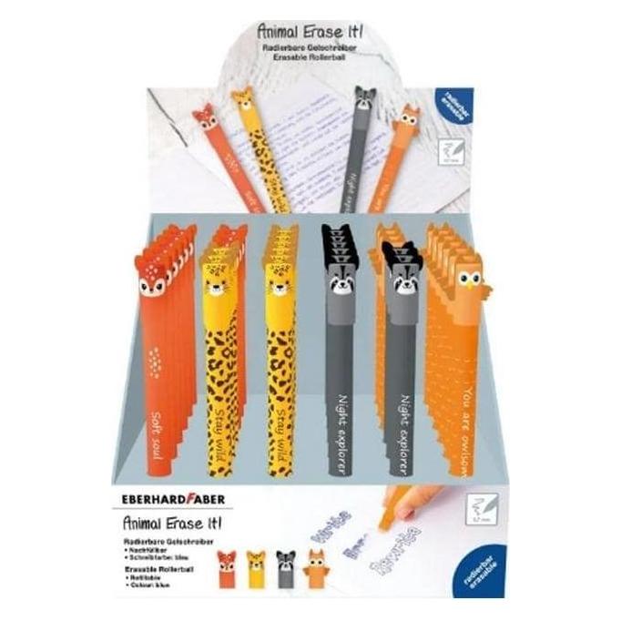 Faber 36 Gelschreiber radierbar Animal Erase It 4 Motive (36x) (560174)