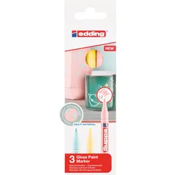 EDDING 751-3-099 - Glanzlackmarker Set, pastell sortiert 3er Pack