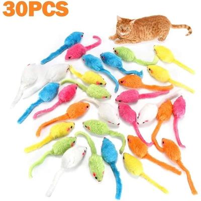 Inspired Living Catnip Mouse Plush Interactive Cat Toy Set 10pcs
