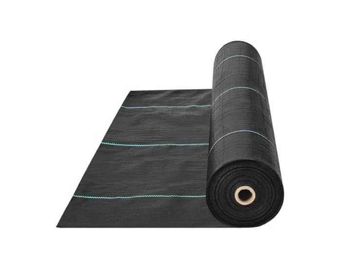 VEVOR Toile de Paillage Anti-Mauvaises Herbes 1x50 m Géotextile Tissé Noir Pour Aménagement Paysager\, Couvre-sol\, Anti Repousse Herbe sous Gravier 100 g/m²\, en PP Perméable Résistant à la Déchirure