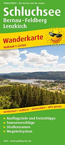 Schluchsee, Bernau - Feldberg - Lenzkirch: Wanderkarte mit Einkehr- und Freizeittipps, Tourenvorschlägen und Straßennamen, wetterfest, reißfest, abwischbar, GPS-genau. 1:25000 (Wanderkarte / WK) - Preis vom 09.10.2026 07:28:09 h