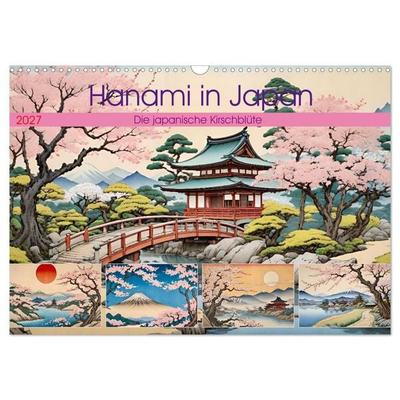 Hanami in Japan (Wandkalender 2027 DIN A3 quer), CALVENDO Monatskalender