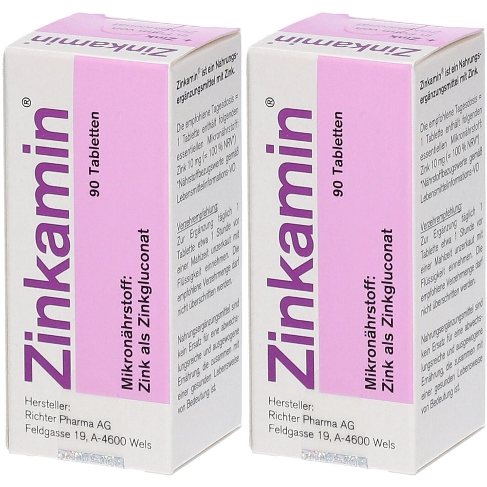Zinkamin Tabl. 90 x2 2x90 St Tabletten