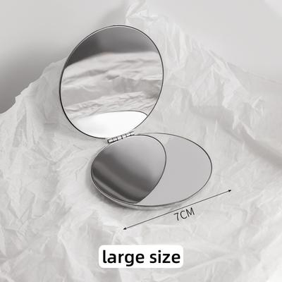 Fusion Finds Portable Makeup Mirror Foldable Compact Double Sided Travel Pocket Mirror round Large Size