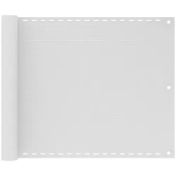 vidaXL Balkon-Sichtschutz Weiß 75x300 cm HDPE