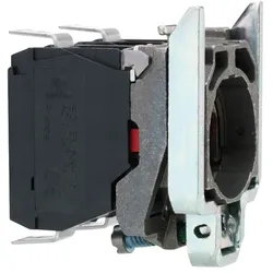 Schneider Electric ZB4BZ1013 Hilfsschalterblock mit Befestigungsflansch, Harmony XB4, Metall, 22mm, 30mm, 1S, Flachsteckanschluss