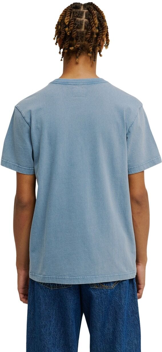 T-Shirt DC SHOES "Patch It Washed", Herren, Gr. L, blau (real teal), Obermaterial: 100% Baumwolle., Shirts T-Shirt real teal L
