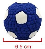Inspire Curations Natural Latex Squeaky Dog Ball For Fetch Training And Chewing small football