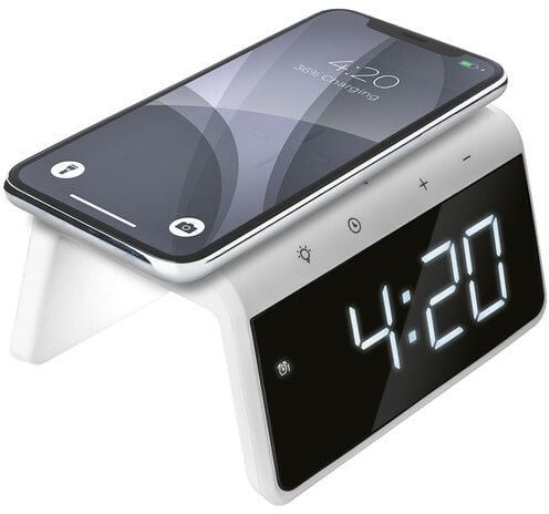 Caliber HCG019QI-WA Digitale wekker met draadloos opladen - Wit