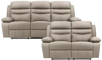 Fremont & Park Peperomia Leather 2-Piece Manual Double Reclining Living Room Sofa Set