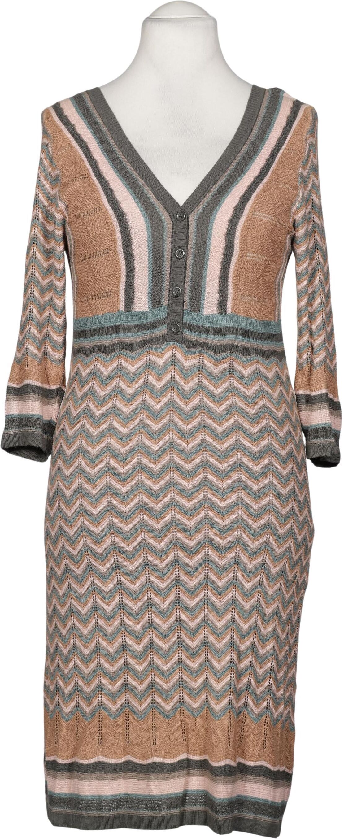 Monsoon Damen Kleid, Mehrfarbig, Gr. M, Viskose - Second Hand