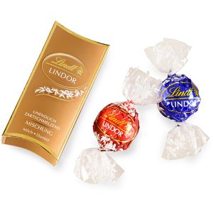 Lindt Pralinen Lindor Kleines Geschenk, 200 Stück, 2 verschiedene Sorten, einzeln verpackt, 2,5 kg