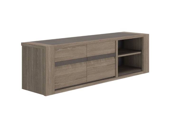 Meuble TV MARCEAU – Coloris Chêne Reed – 190 × 48 × 57 cm – GAMI