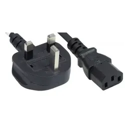 Manhattan Stromkabel, UK-Version, Schwarz, 1,8 m