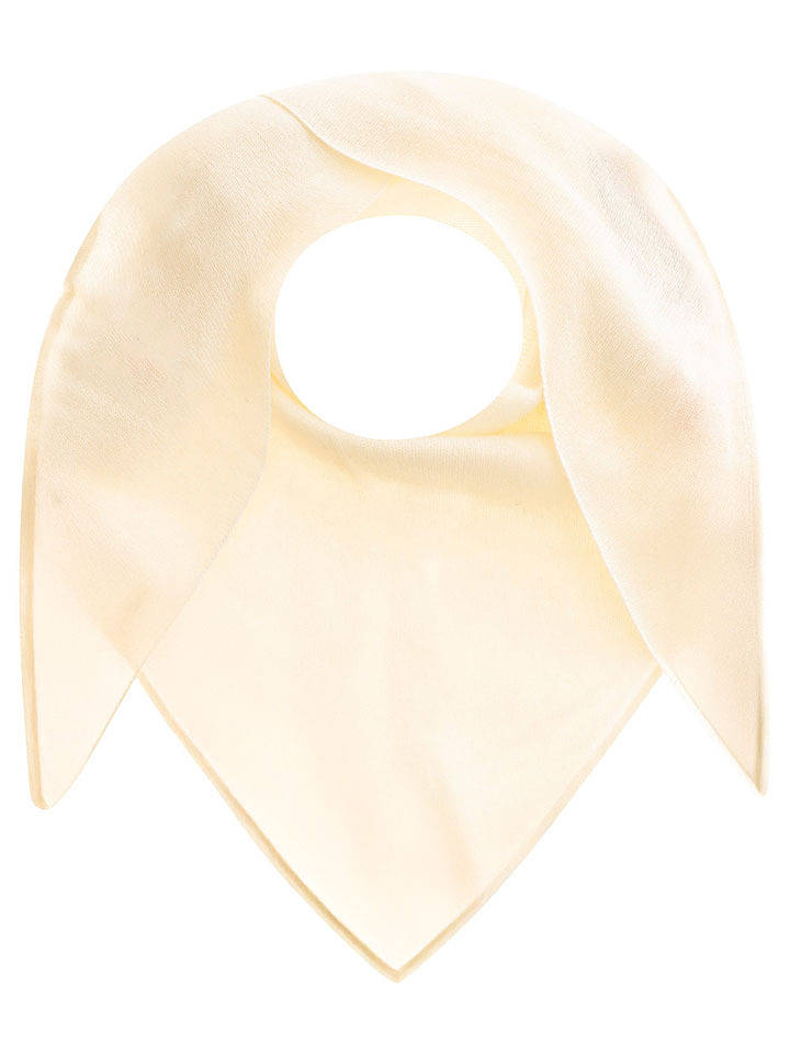Zwillingsherz Kaschmir-Dreieckstuch in Creme - (L)174 x (B)70 cm - onesize