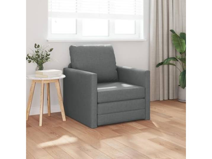 HEFZGDB Boden Sofa Bett 2-in-1 Dunkelgrau 74x77x81 cm Stoff Modernes Multifunktionsmöbel Abnehmbarer Bezug mit Reißverschluss für einfache Reinigung und langlebige Nutzung im