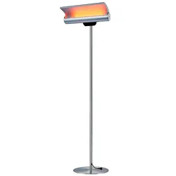 MPC ESTEPONA 2000W Mastaufsatz-Reflektorheizung mit Fernbedienung Grau mit einstellbarem Reflektorbogen und Fernbedienung, IP65