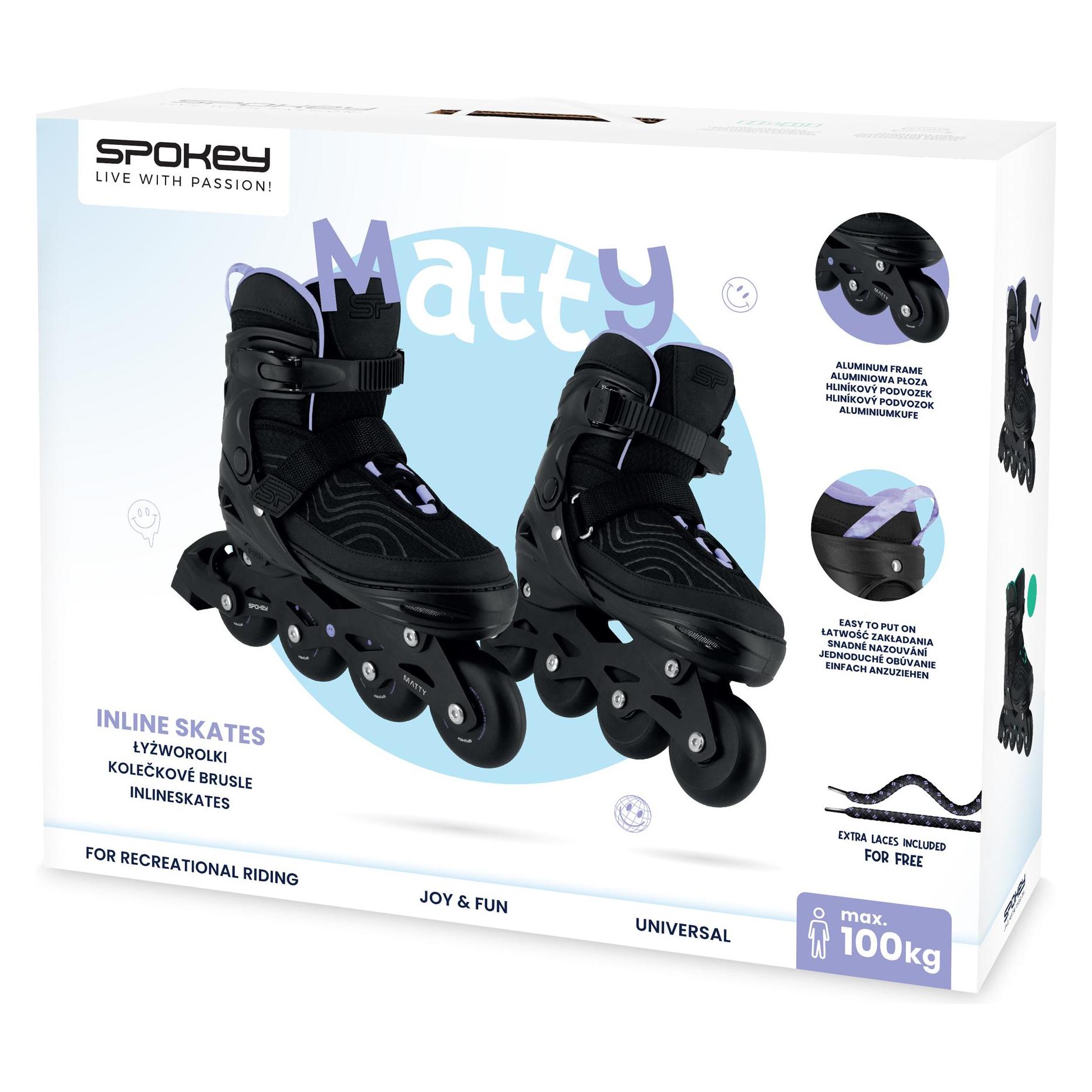 Spokey INLINE SKATES MATTY 943452 39-42 BLACK (39) (43239355)
