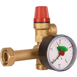 Heizkreissicherheitsgruppe für Easyflow Syst. Mit SV 3 bar Manometer 4 bar