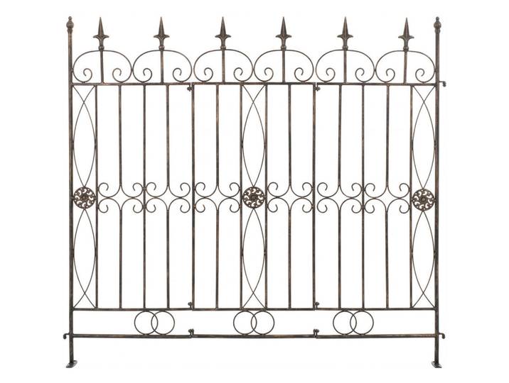 CLP Gartenzaun Metall bronze, Bronzefarben, 124x116 cm, Gartenzubehör