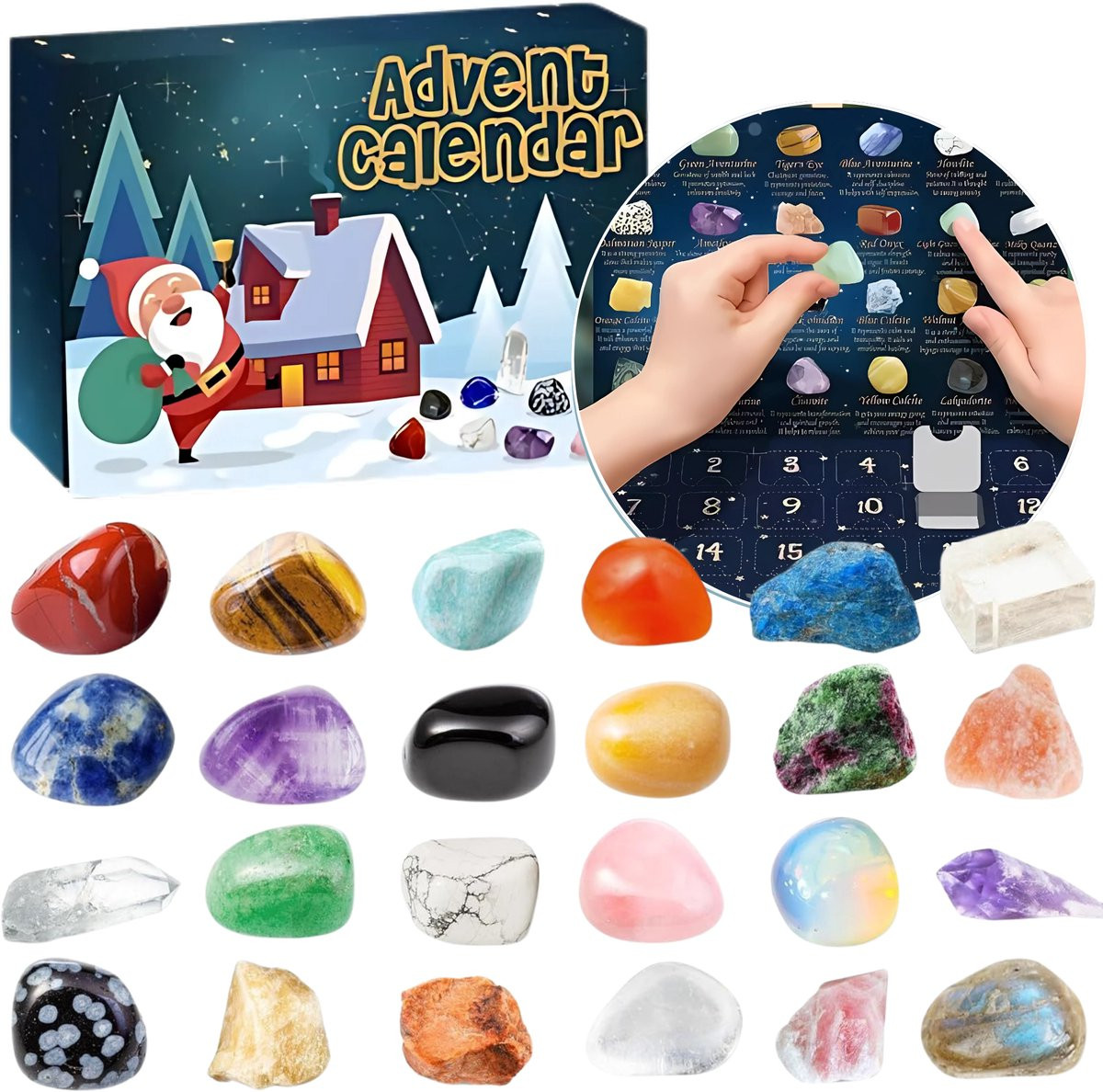 Pretty Goods Adventskalender Kristallen & Edelstenen 2026 – 24 Dagen – Educatief Cadeau