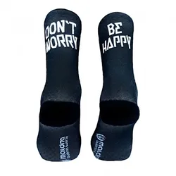 MALDITA BUENA SUERTE Socken Don't worry be happy | schwarz XL | 44-46