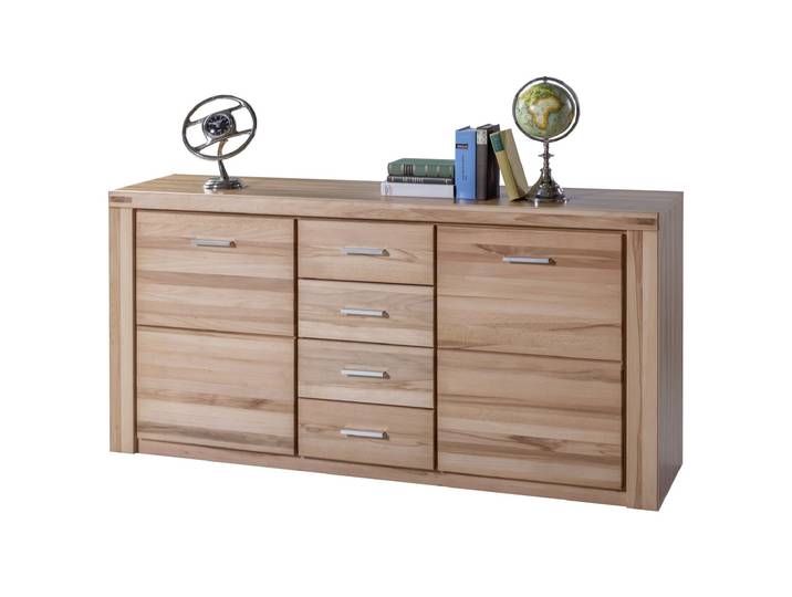 Sideboard mit 4 Schubladen Kernbuche massiv geölt 159 cm - FREYJA