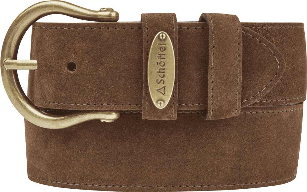 Schöffel Country Dovedale Suede Belt - Brown - Size M - Women