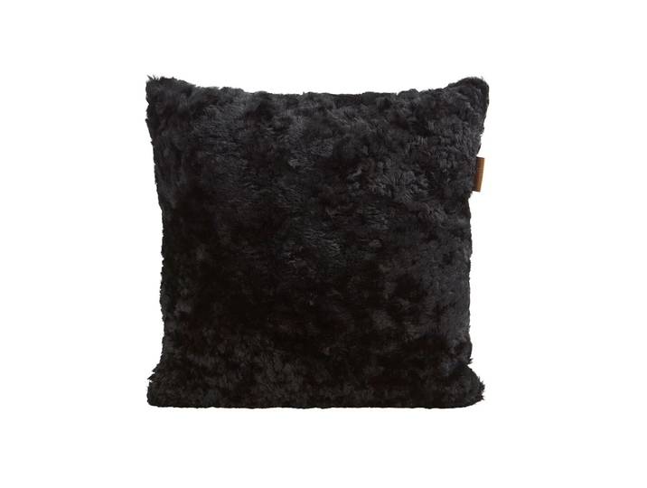 Shepherd of Sweden Coussin en peau de mouton Shepherd Lina 40 x 40 cm noir