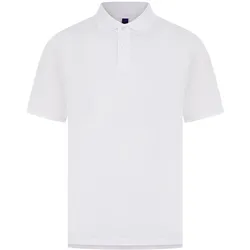 Henbury, Herren, Sportshirt, Men's Coolplus Wicking Polo Shirt (4XL), Weiss